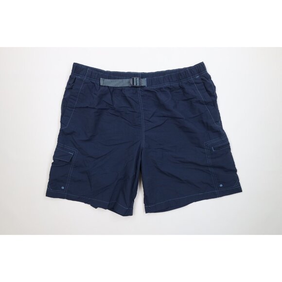 AS IS Vintage Y2K Columbia Mens Large Faded Belted Lined Trekking Cargo Shorts - Picture 1 of 10